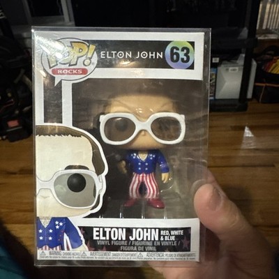 Funko Pop Elton John Red White Blue #63 Vinyl Figure 