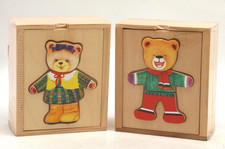 Beeboo Holzpuzzle Anzieh Bär Setzpuzzle Puzzle-Spiel je 18 teilig  /PV171