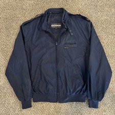 Vintage Members Only Navy Full Zip Bomber Mens Size 40
