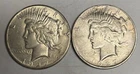 VF+ 1927-P + 1927-D Peace Silver Dollars, U.S. Type Coin $1 Set Lot