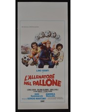 locandina L'ALLENATORE NEL PALLONE lino banfi platini pruzzo juventus maradona B