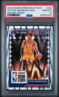PSA 10 2023 Victor Wembanyama RC Seismic Silver Prizm Hoops