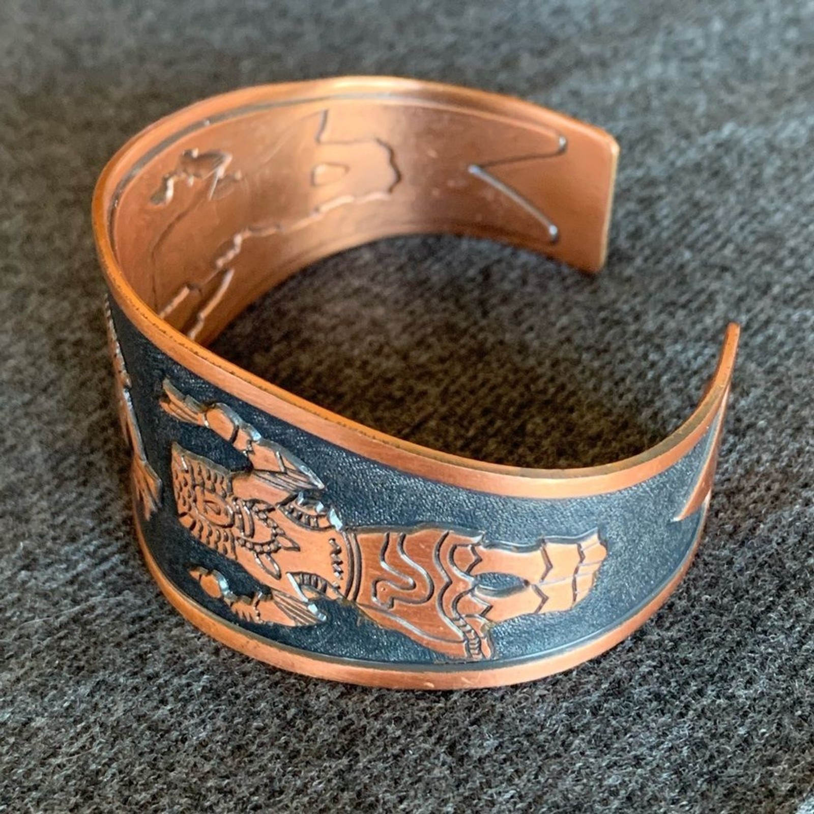 Solid Copper Kachina Bracelet - image 5