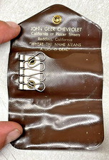 Vintage John Geer Chevrolet Alligator Key Chain Holder Redding CA Chevy Keychain
