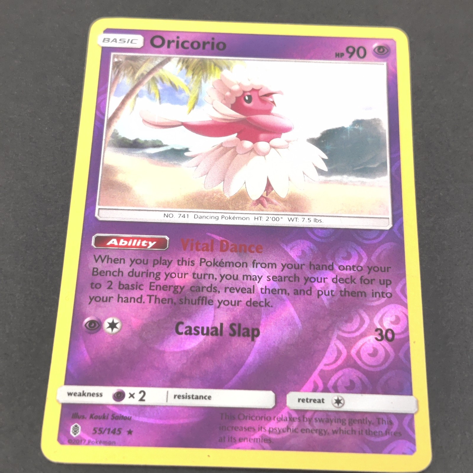 Pokemon Guardians Rising Oricorio Rare Reverse Holo 55/145 card