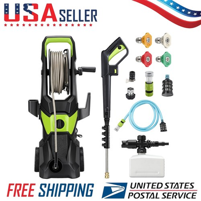 #ad #ad Electric Power Washer 5000 PSI 3.2 GPM 4 Tips Foam Bottle 110V Safety Lock $112.99