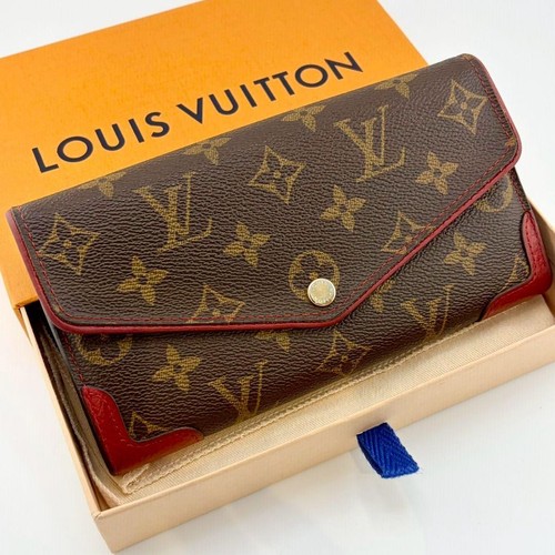 Louis Vuitton Monogram Portefeuille Sarah Retiro Wallet Series Red