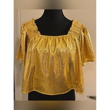 NEW Queen of Sparkles Yellow Gold Pebble Flut...