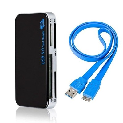 USB 3.0 Memory Card Reader Adapter 5GBPS Fit for CF/TF/SD/Micro SD/XD/M2/MS Card