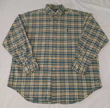 Ralph Lauren Blake Shirt Mens XL Blue Green Plaid Button Down Long Sleeve Cotton