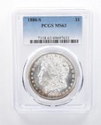 1880-S Morgan Silver Dollar MS63 PCGS Peripheral Tone a8099 — photo 1