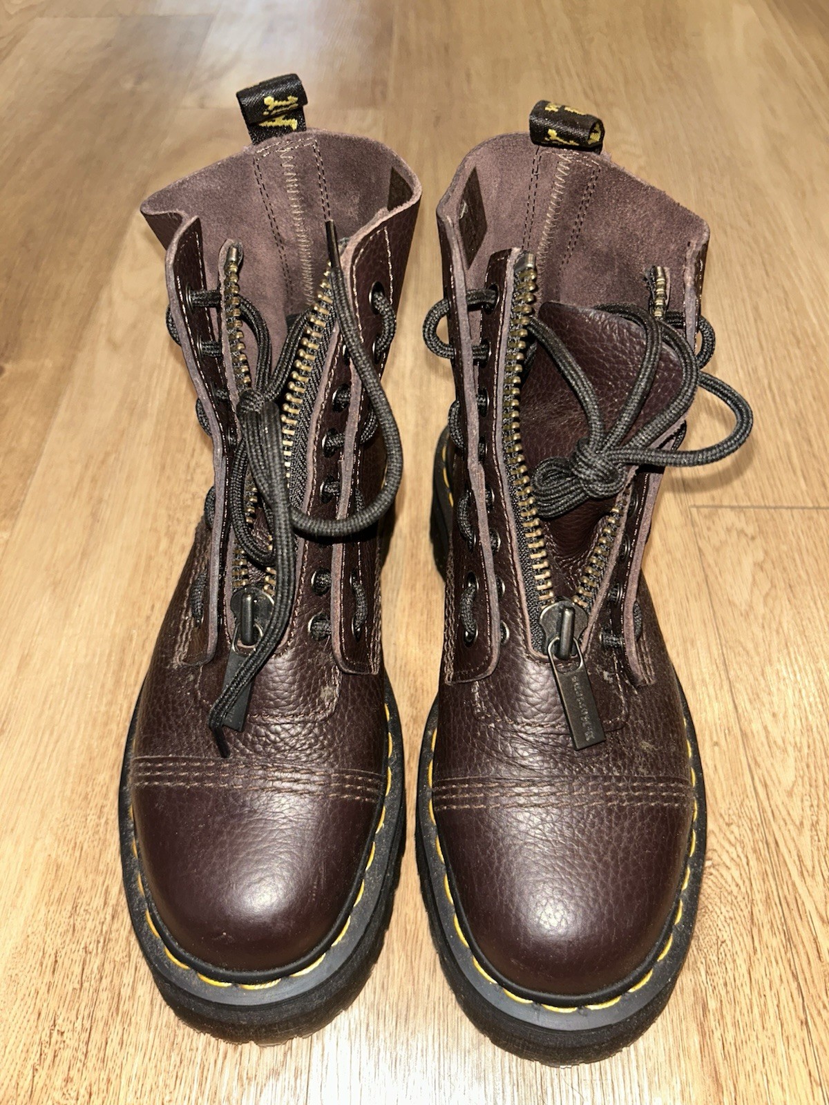 Doc Marten's Maroon Sinclair Zip Lace-Up Boots Women's US 8 image 4
