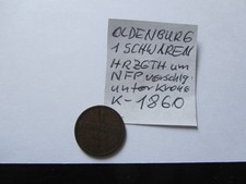 Herzogthum - HRZGHT - OLDENBURG, 1 SCHWAREN Kupfer aus dem Jahr 1860