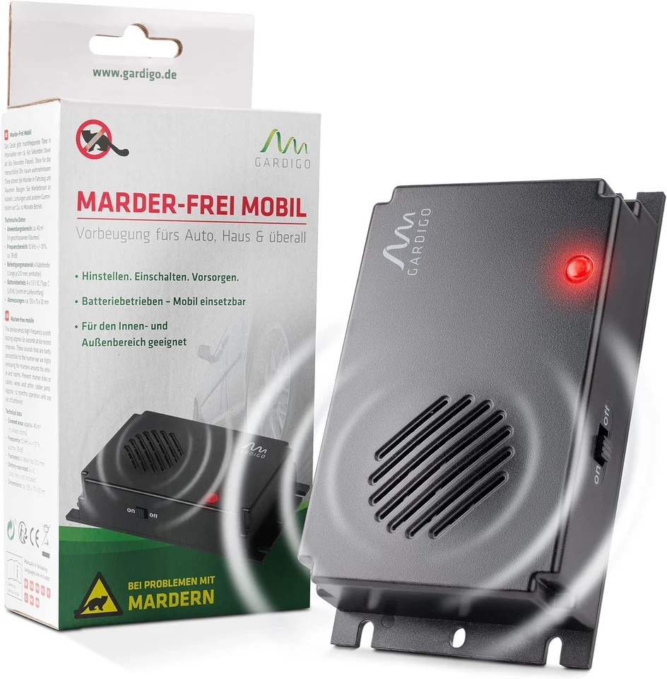 TRENDCLASS Repellente Topi per Auto | Scaccia Topi Portatile | Ultrasuoni per Topi a Batter