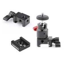 CAMVATE Standard NATO Rail QR Clamp & Cold Shoe Mount & 1/4"-20 Ball Head