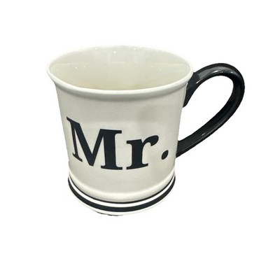 Formations Brand   Mr  Ceramic Mug , 16 Fl Oz White/ Black 