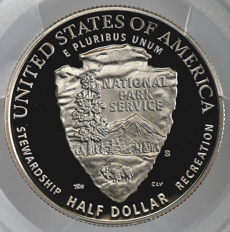 2016-S 50C 100TH ANN NATIONAL PARK SERVICE HALF DOLLAR  PCGS PR70 DCAM #48518074 - Image 3 of 4