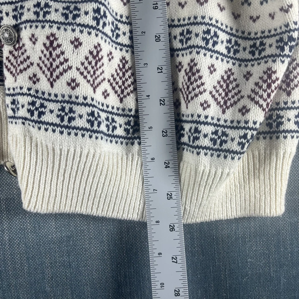 Vintage Chelsea Gardens Sweater Womens XL Nordic Deer Cardigan USA 90s - Image 4 of 4