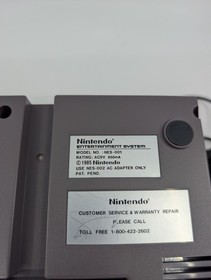 Nintendo Entertainment System NES Console Gray (NES-001) RF Switch & Power Cords