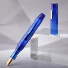 MAJOHN C3 Dark Blue Acrylic Fountain Pen Fine Nib 0.5mm Dopper Writing Gift #J2