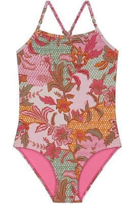 Shiwi Mädchen Badeanzug Einteiler Schwimmanzug BATIK, Rosa, 128