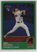 2022 Topps Heritage Chrome Green Border Refractor 125/273 Joe Ryan #370 h7i
