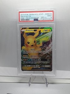 SM Black Star Promo SM232 Pikachu GX PSA 9