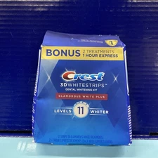 Crest 3D Whitestrips Glamorous White Plus Level 11 Whiter 32 Strips- Damaged Box