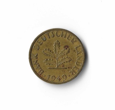 1949 Germany - 5 Pfennigs - 434 - Brass Clad Steel - 3g