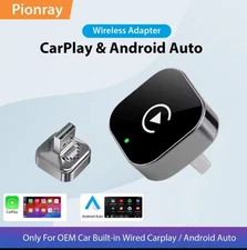 2 In 1 Wireless CarPlay Android Auto Adapter 5GHz WiFi Type-C USB Plug Play Plug
