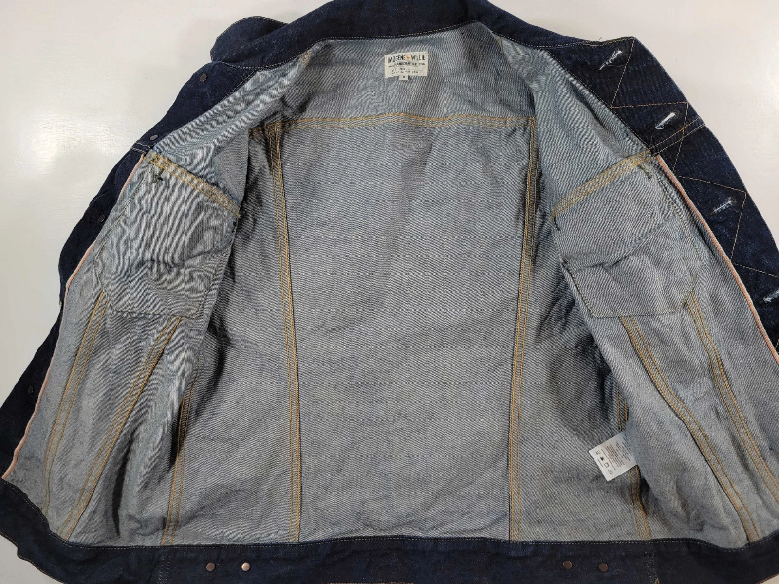 Imogene + Willie Made in USA Selvedge Denim Trucker Jean Jacket Adult S/M image 3