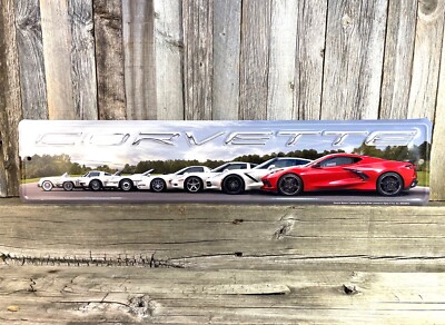 Plaque Métal Publicitaire Corvette Stingray - 30x40 Cm - Déco Garage