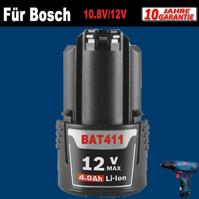 Für BoschGBA 12V 4000mAh Akku BAT411 Li-ion GSR GDR GOP GSB 2607336014 10.8V DE