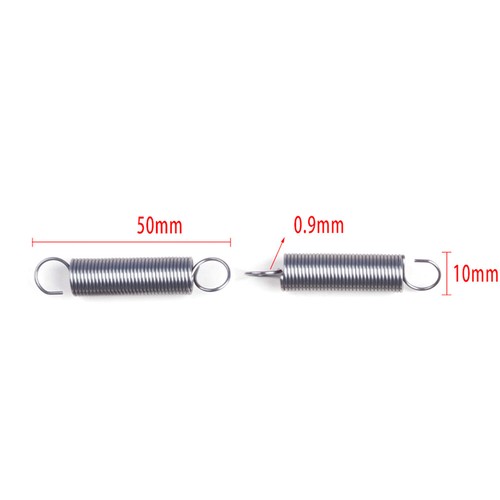 Zugfeder 0.9mm Stahldraht Variante Haken Öse Spiralfederstahl Rostschutzmetall - Picture 48 of 52
