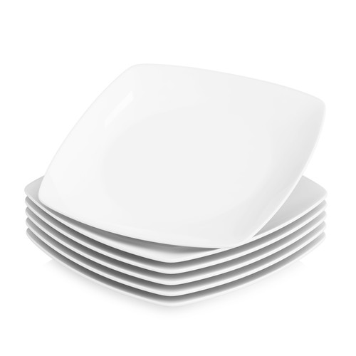 MALACASA Julia Porcelan Dinnerware Set Kitchen Dishware Serving Plate Gray White - Picture 28 of 41