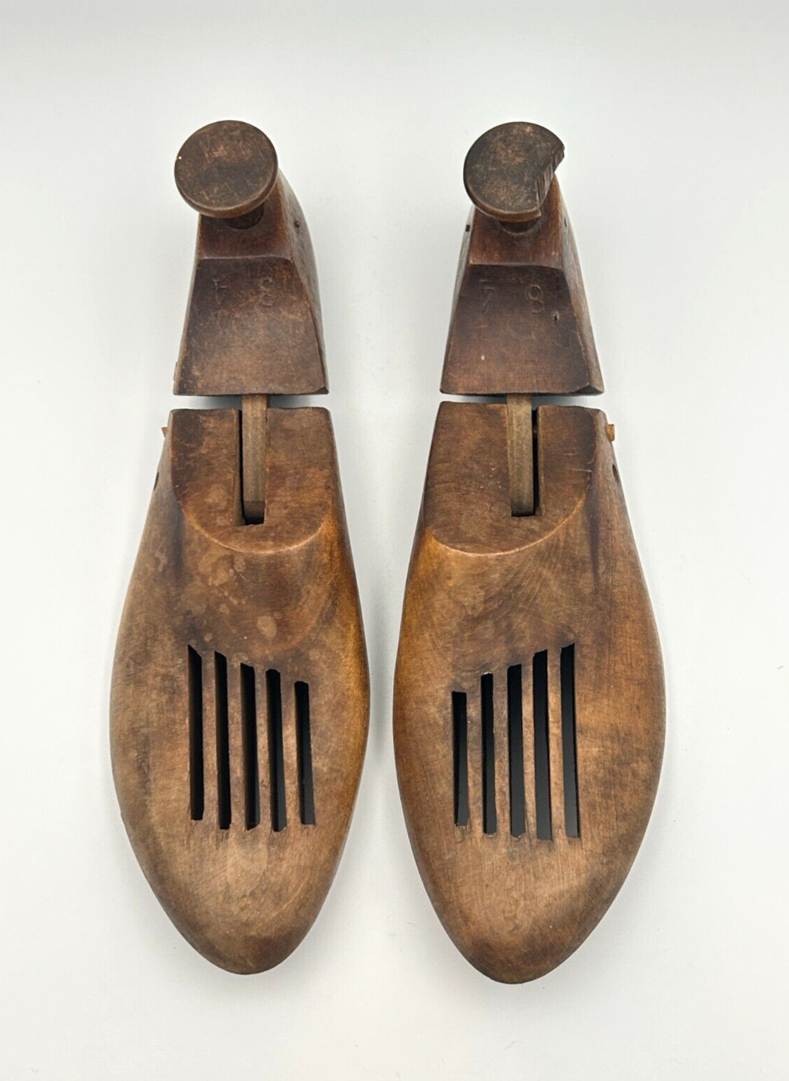 Vintage Wooden Shoe Tree Keepers Stretchers Forms 10.75"L