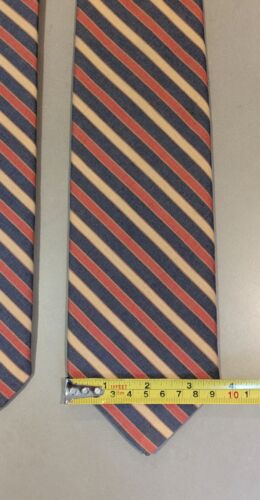 Vtg Robert Talbott Carmel Valley Cotton Silk Blend Diagonal Stripe Necktie - Picture 6 of 7