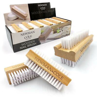 Holz Nagelbürste Reinigung Schrubben Doppelseitig Reiniger Maniküre Pediküre Nagel