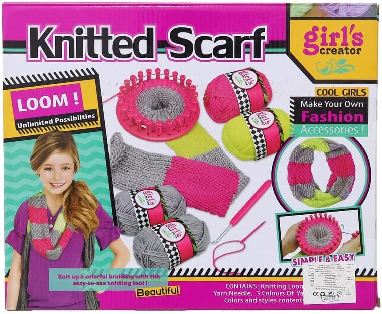 Kids Knitting Studio Set Toy Learning Kit Fun Girls Creation