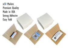 50 Cardboard Safe Shipping Mailers For Coin Slabs / Card / Jewelry Size 6 3.5x6"