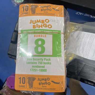 Jumbo Bingo 750 LIBRI 5 PAGINE GIOCO STRISCE DI 6 FOGLI Biglietti Tv Numeri Grandi In Grassetto~p135318301 - Foto 12