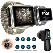 2 in 1 Bluetooth Smartwatch with Wireless Earphones Music Smart Watch