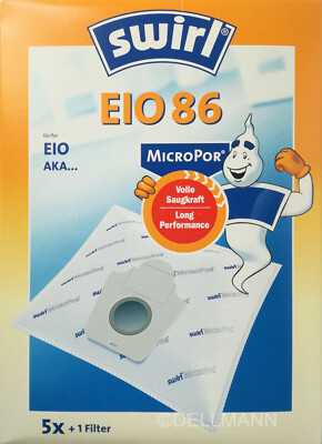1 Paket SWIRL EIO 86 MicroPor Staubsaugerbeutel EIO86 FREI HAUS per DHL