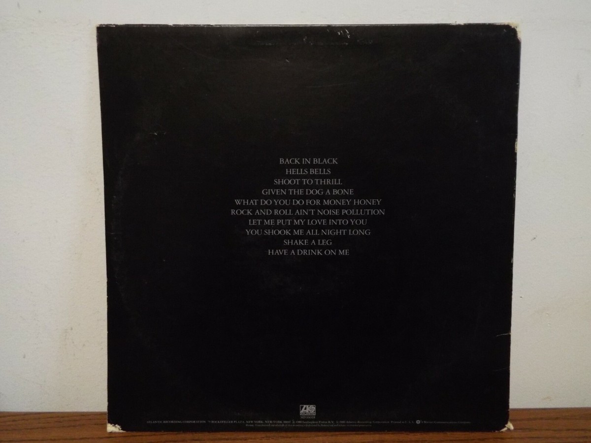 ACDC BACK IN BLACK EMBOSSED LP VINYL ALBUM | eBay