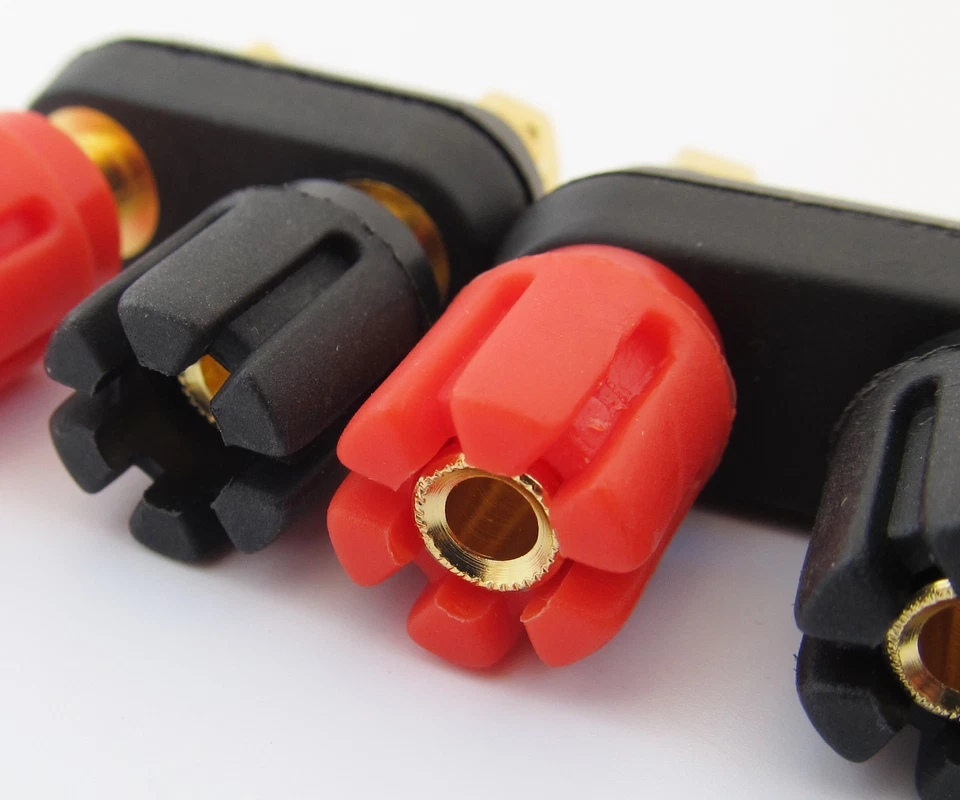 5x Gold Plated 5-way Dual Binding Post Audio Amplifier Terminal 4mm Banana Jack - Image 4 of 4