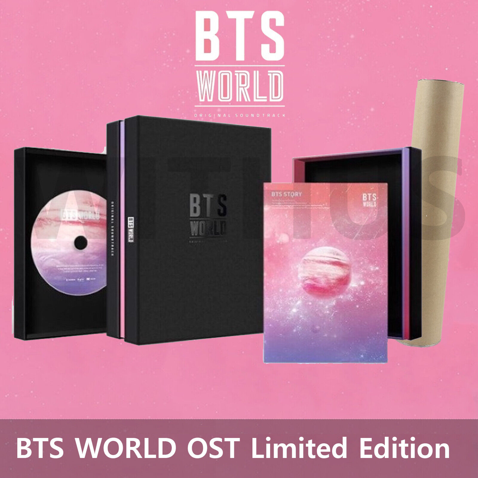 BTS WORLD OST Limited Edition Album Poster Full Package Factory Sealed -  Express