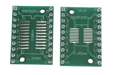 2/4 SOP20 SSOP20 TSSOP20 to DIP20 SMD Adapter PCB DIY Conveter Board