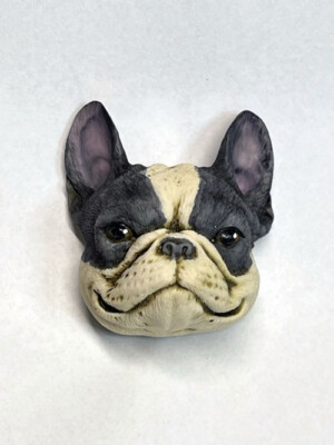 Harmony Kingdom Artist Neil Eyre Designs puppy dog love Boston terrier magnet V3