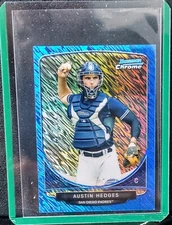 2013 Bowman Chrome Mini Blue Shimmer Austin Hedges #d 199/250 #CC-SDP4 SD Padres