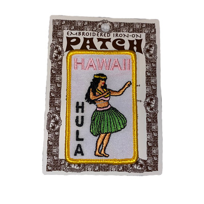 Hawaii Hula Girl Embroidered Iron-On Patch